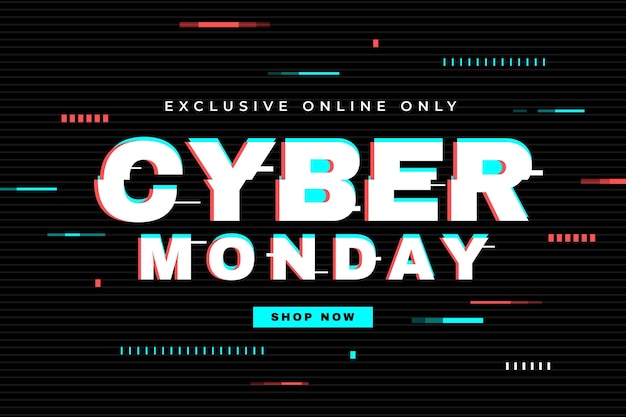 Glitch cyber monday concept