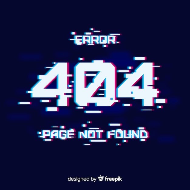 Glitch error 404 page background