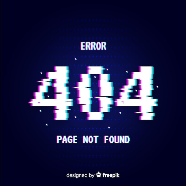 Free vector glitch error 404 page background