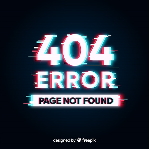 Glitch error 404 page background