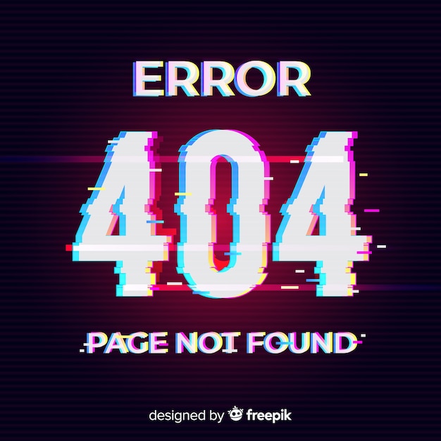 Glitch error 404 page background