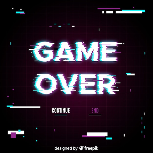 Glitch game over background