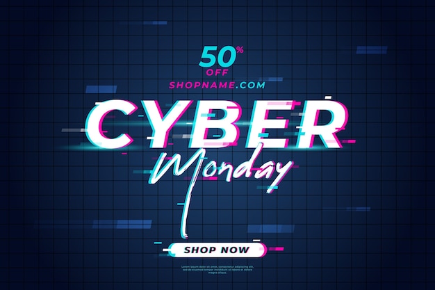 Glitch sale banner cyber monday