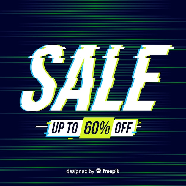 Glitch sale banners