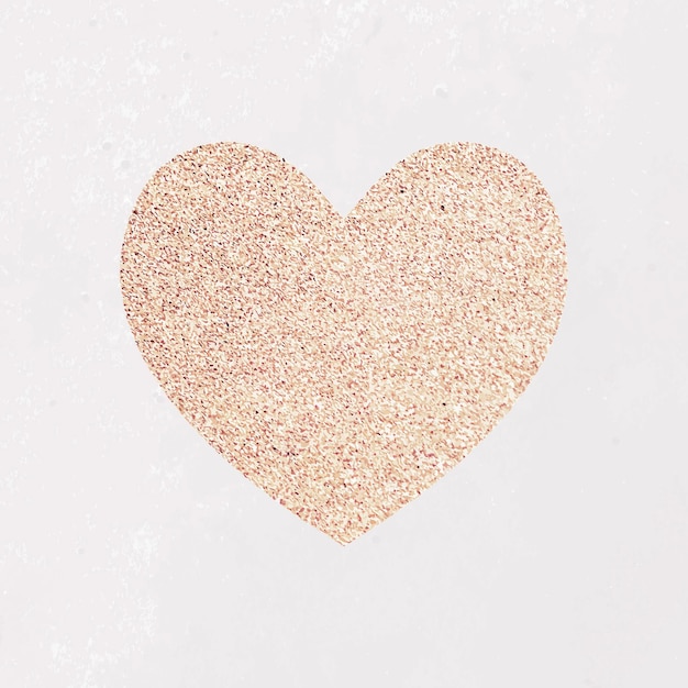 Glitter heart sticker vector