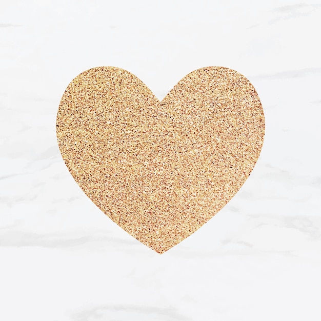 Free vector glitter heart sticker vector