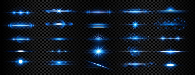 Free Vector glittering blue glare lens background for celebration