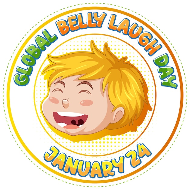 Free vector global belly laugh day banner design