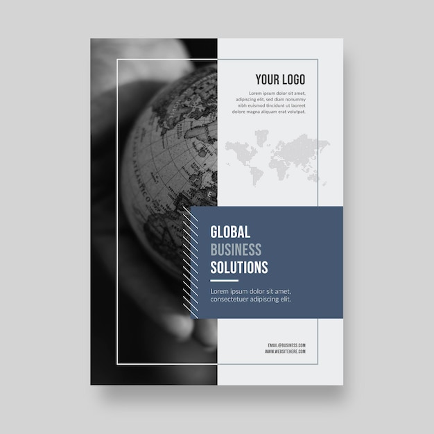 Free Vector global business solution concept