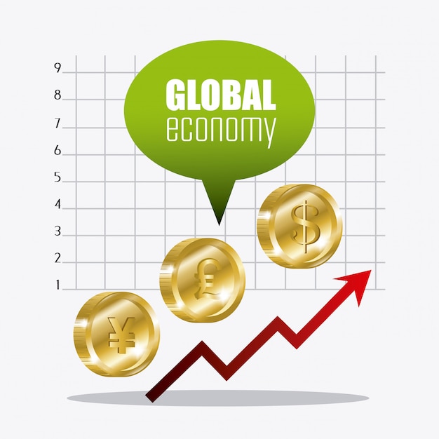 Free Vector global economy, money and business