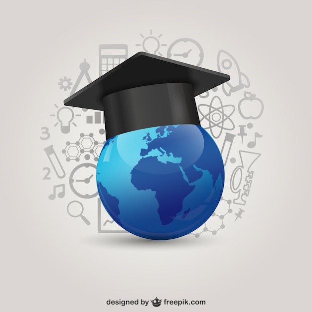 Free Vector global education concept