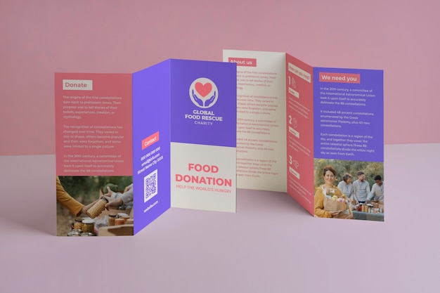 Global food rescue charity trifold brochure