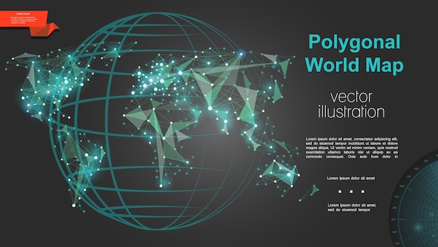 Free Vector global geography and cartography template 