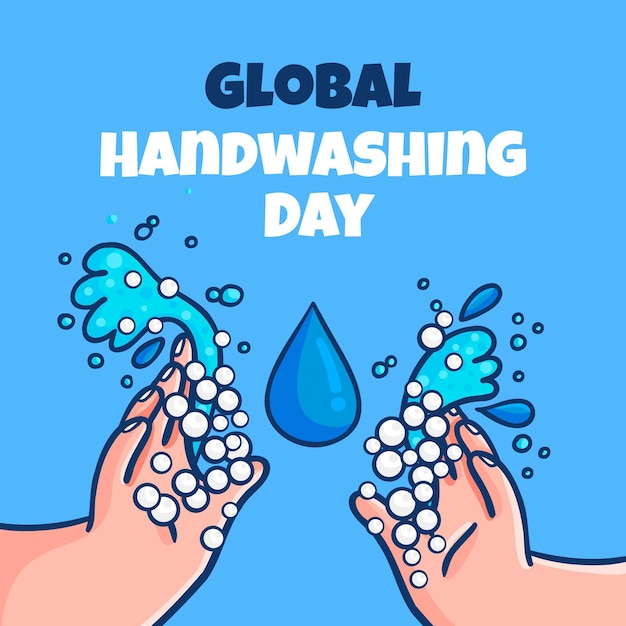 Free Vector global handwashing day concept