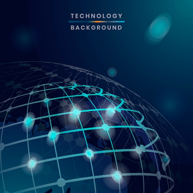 Free Vector global technology background