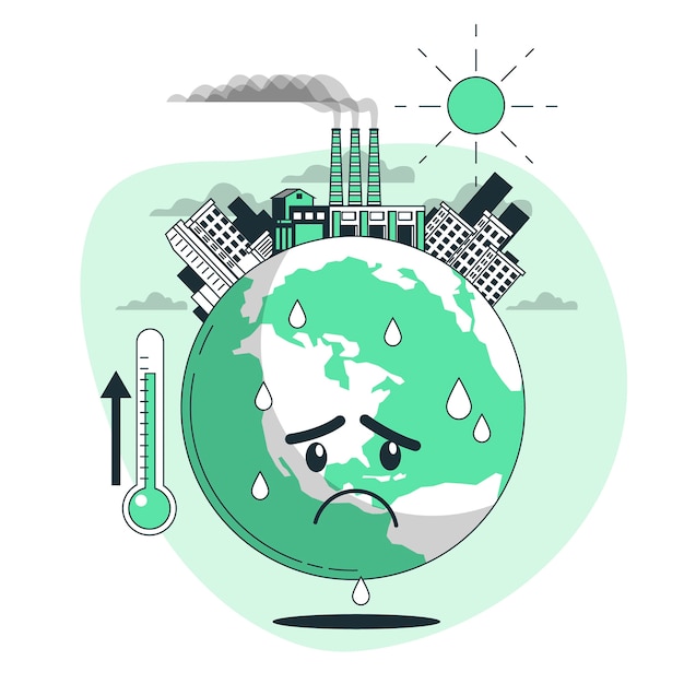 Global warming concept illustration