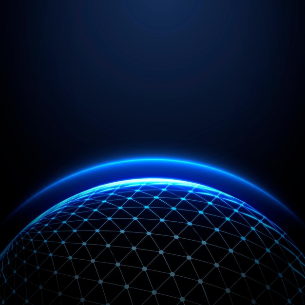 Globe glowing atmosphere international business dark background