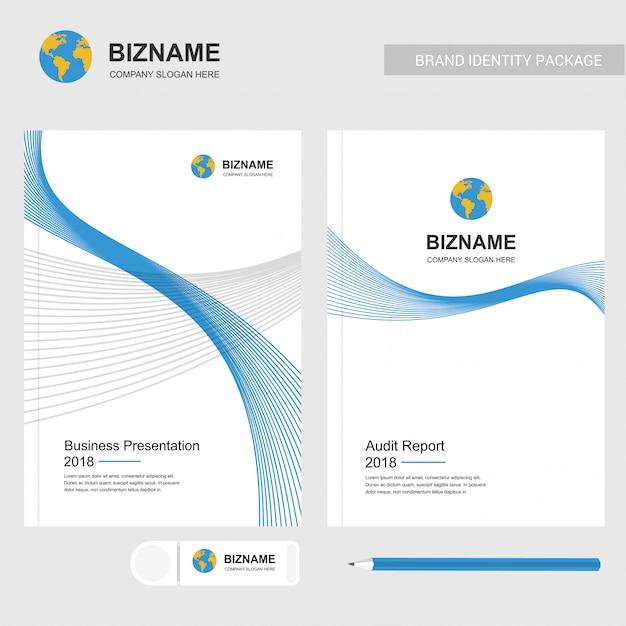 globe logo and presentation template design