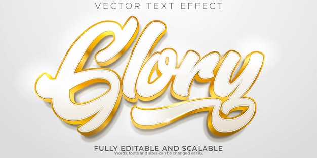 Glory text effect editable shiny and elegant text style