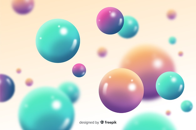 Glossy flowing spheres background