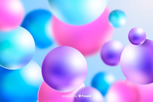 Free vector glossy plastic colorful balls background