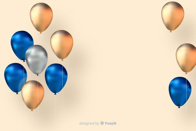 Glossy realistic tridimensional balloon background