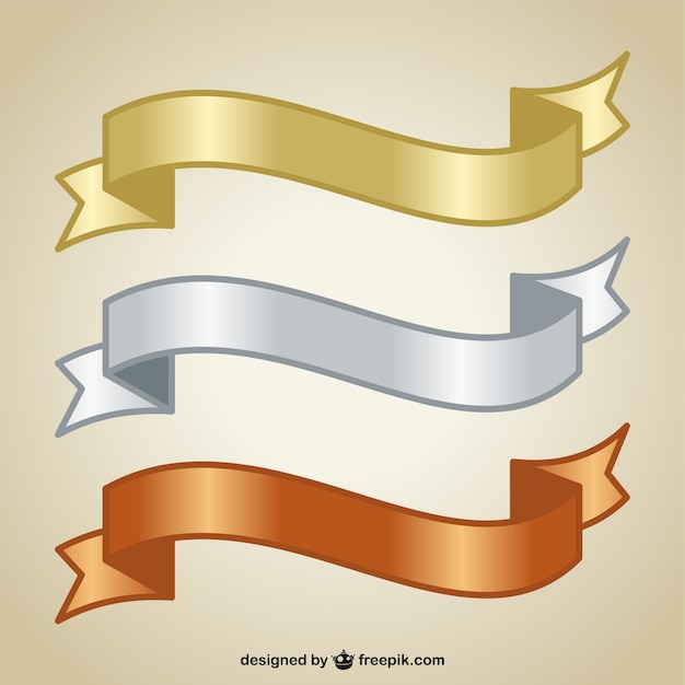 Glossy ribbons design