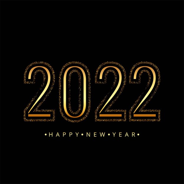 Glowing 2022 new year text colorful card background