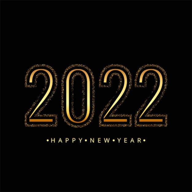 Glowing 2022 new year text colorful card background