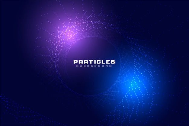 Glowing abstract technology style particles background design