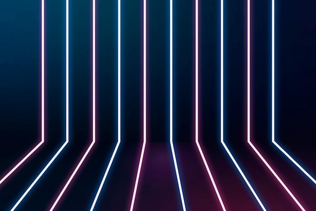 Free vector glowing blue and pink neon lines background