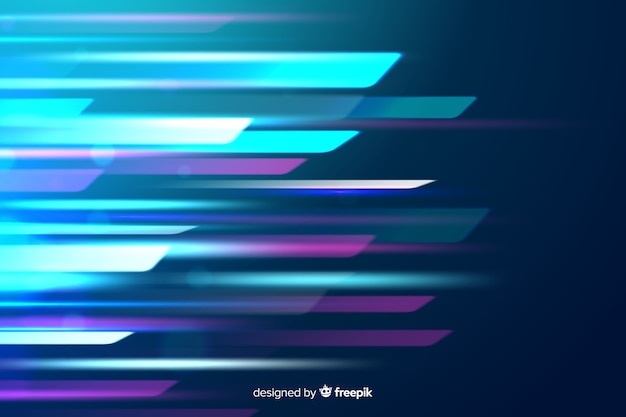 Free Vector glowing light movement futuristic background