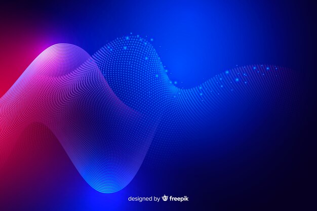 Glowing particles abstract background