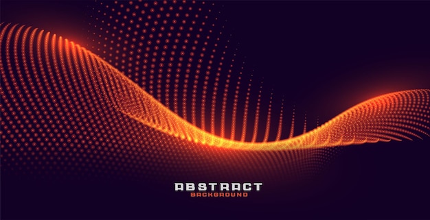 Free Vector glowing particles background with orange golden light effect