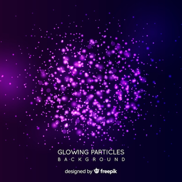 Glowing particles background