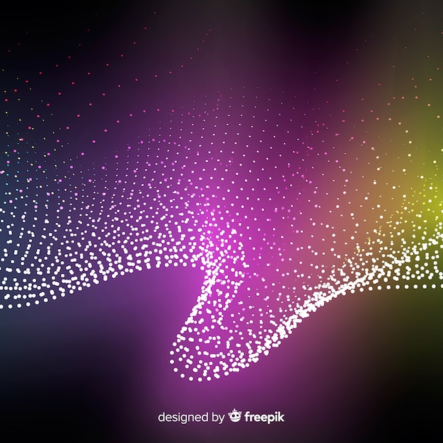 Free vector glowing particles background