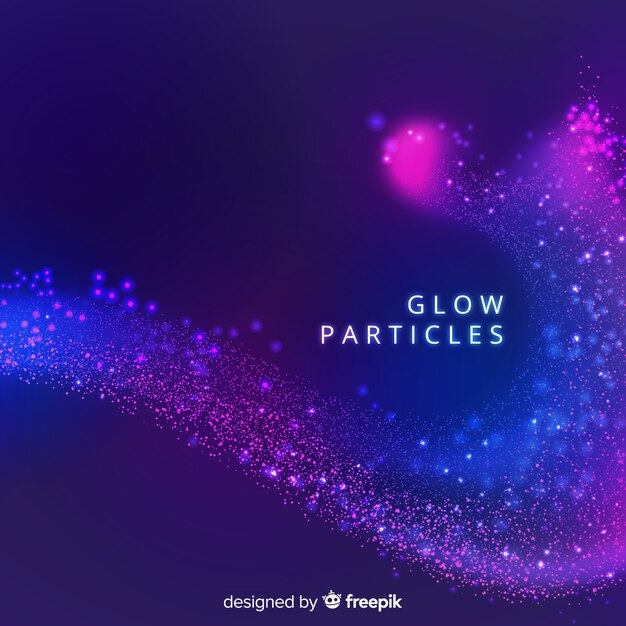 Glowing particles background