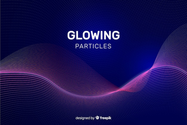 Glowing particles background