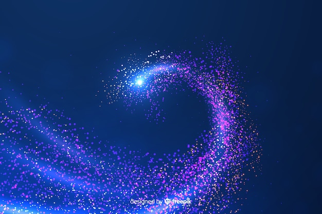 Glowing particles background