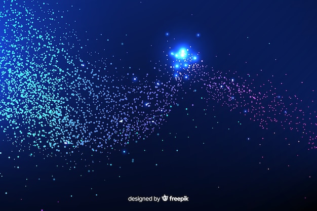 Glowing particles background