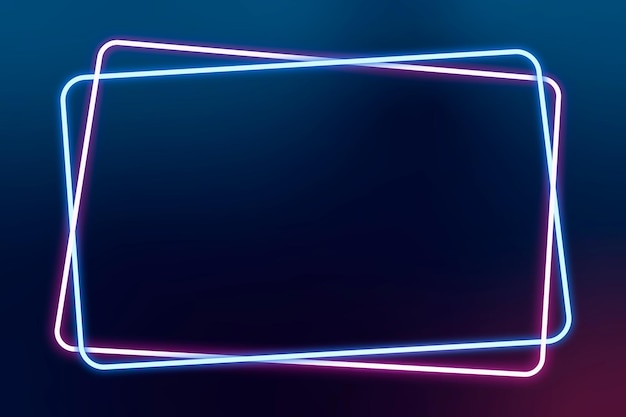 Free Vector glowing pink and blue neon frame