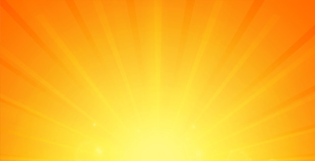 Glowing rays background in orange color 