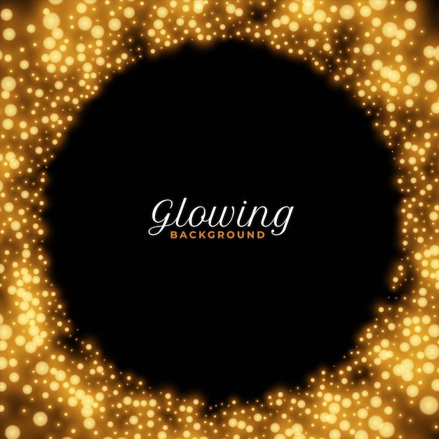 Free Vector glowing and shiny golden particle decorative background design