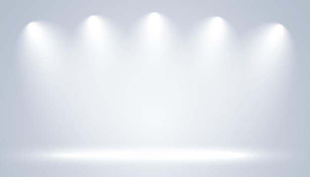 Free Vector glowing studio light on empty background design