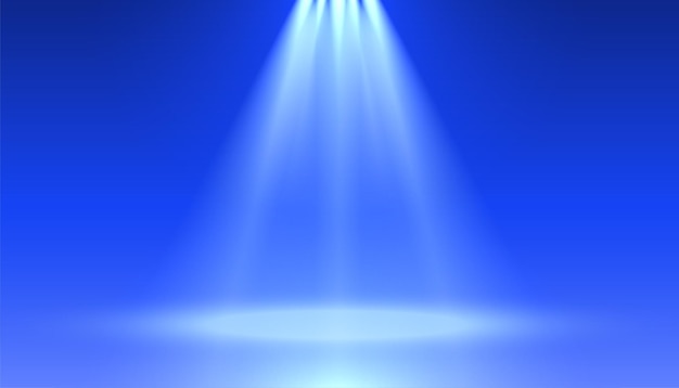 Free Vector glowing studio spotlight illumination background for cinema or theater show