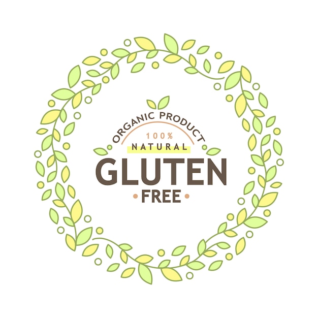 Gluten free icon, gluten free sign isolated over white background.