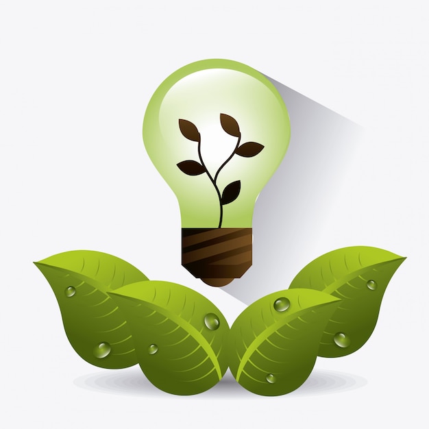 Free Vector go green ecology design.