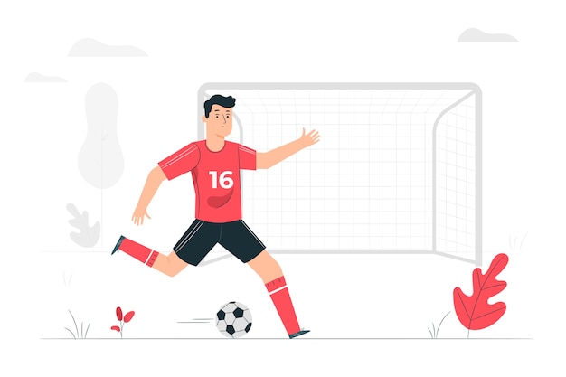 Free Vector goal illustration concept