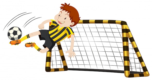 Free Vector goalkeeper at the goal