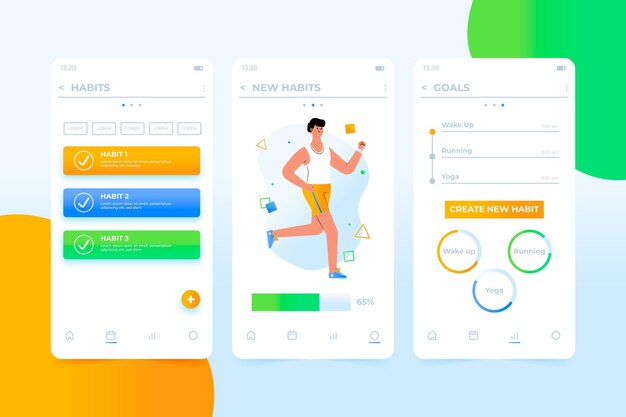 Goals and habits tracking app